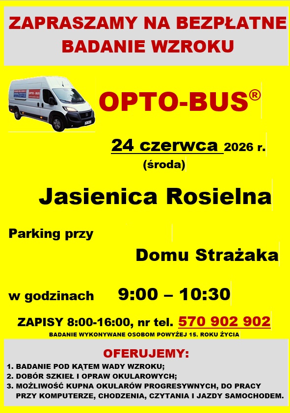 Zaproszenie na bezpłatne BADANIE WZROKU 