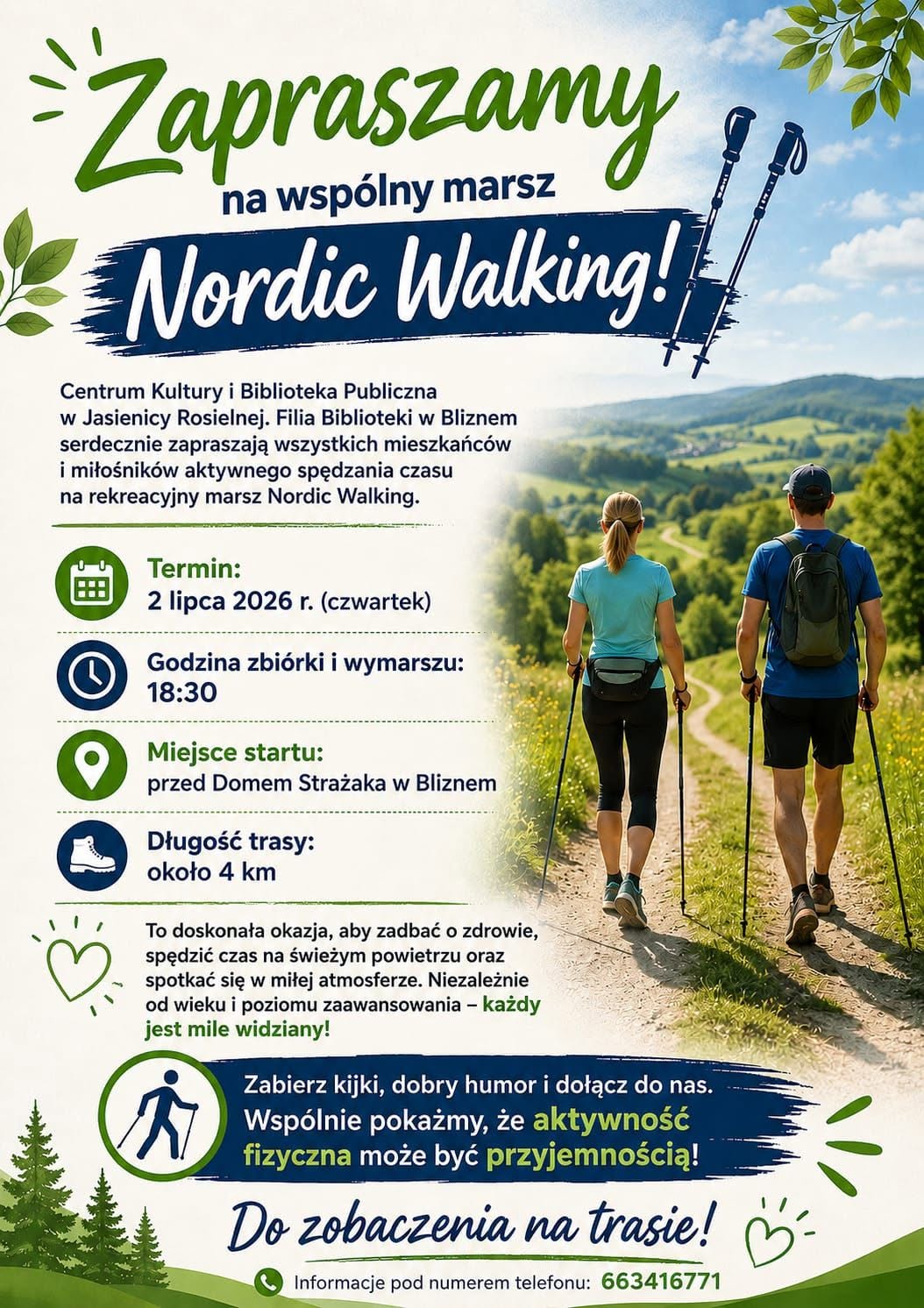Zaproszenie na marsz Nordic Walking