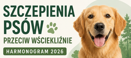 Harmonogram szczepień psów przeciw wściekliźnie w Gminie Jasienica Rosielna