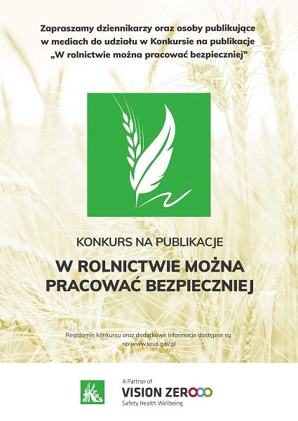 XXVIII edycja konkursu na publikacje „W rolnictwie można pracować bezpieczniej”